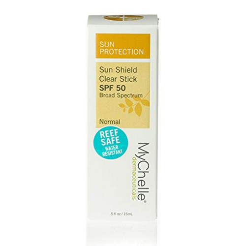 MyChelle Sun Shield Clear Stick SPF 50, On-The-Go Water-Resistant Zinc-Oxide Sunscreen for All Skin Types, 0. 5 fl oz